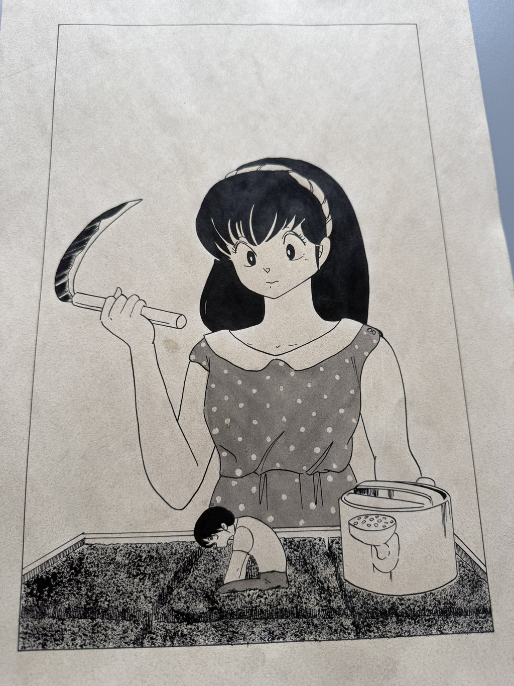 Full scene view of Maison Ikkoku Scene | Vintage Manga Reproduction