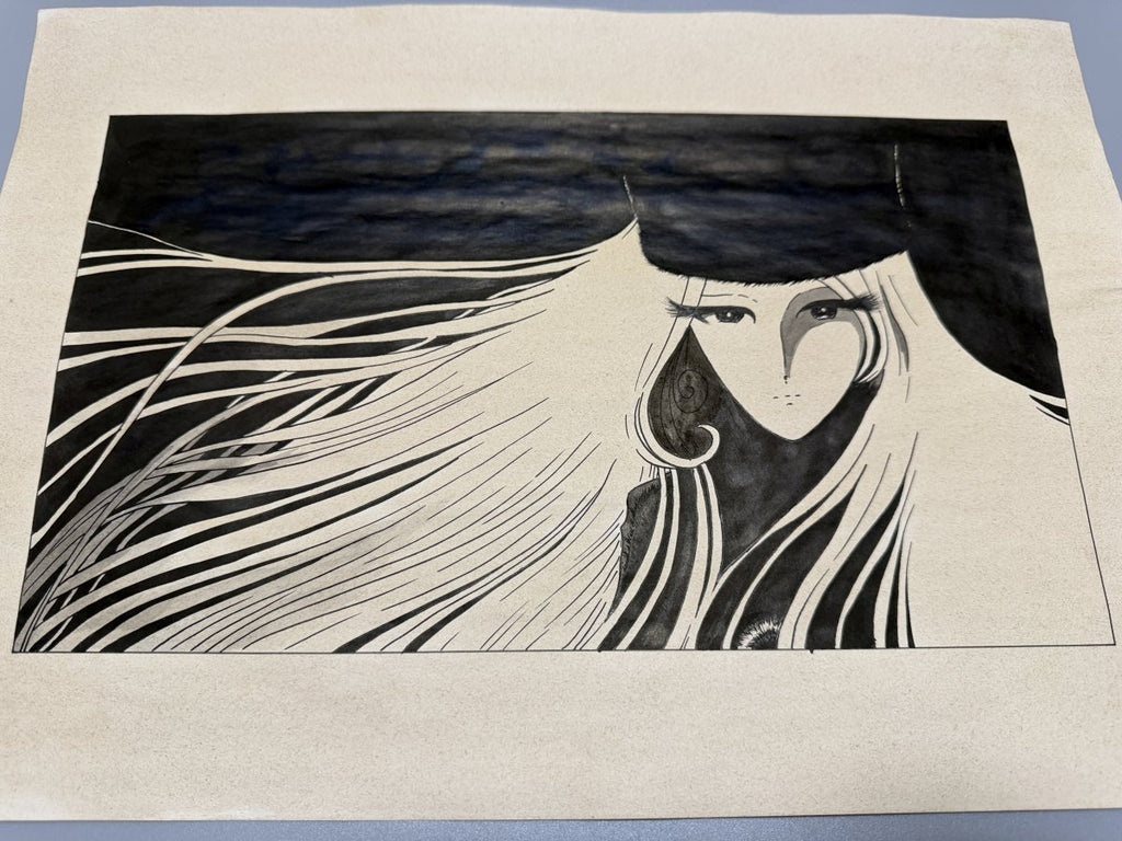 Leiji Matsumoto Galaxy Express 999 Scene | Douga-Style Hand-Drawn Vintage Manga Art