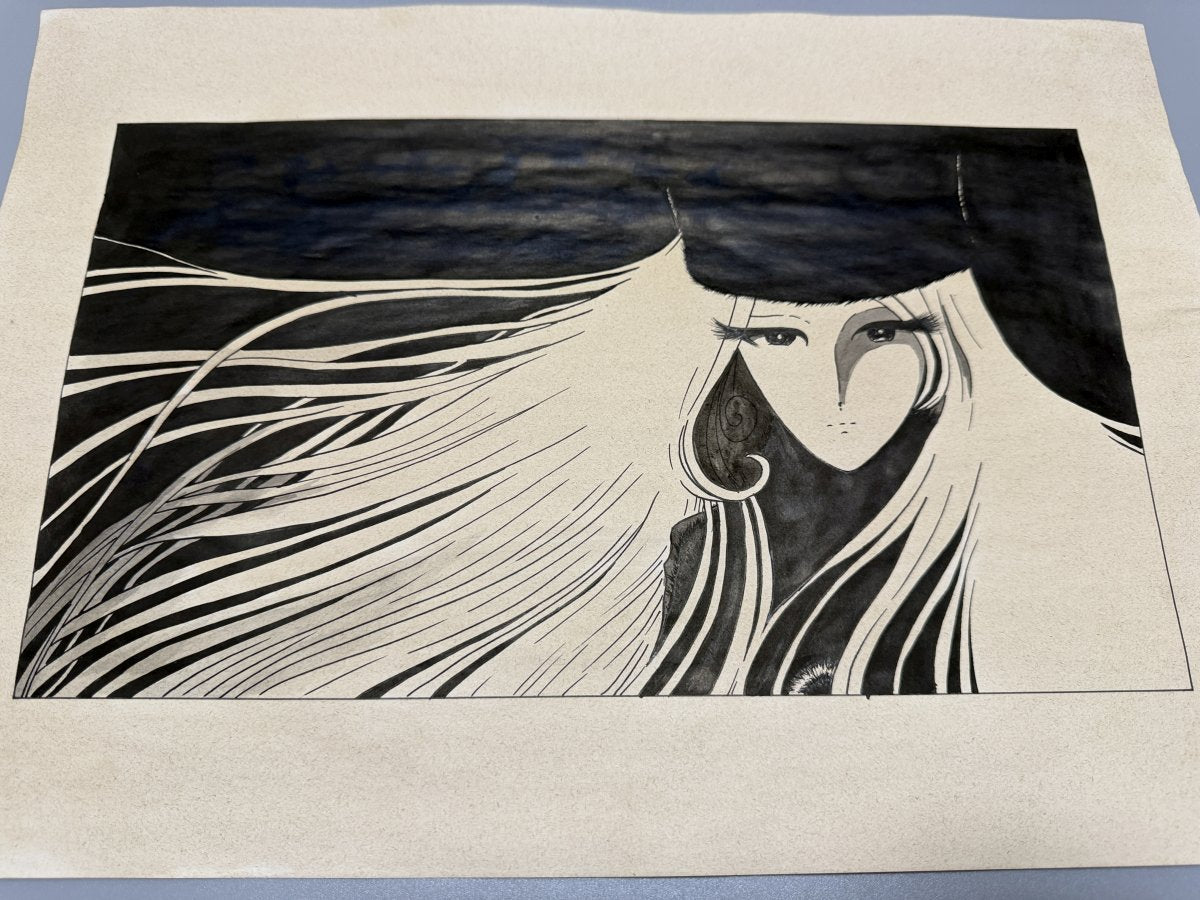 Leiji Matsumoto Galaxy Express 999 Scene | Douga-Style Hand-Drawn Vintage Manga Art
