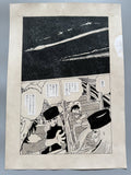 Leiji Matsumoto Galaxy Express 999 Scene | Douga-Style Hand-Drawn Vintage Manga Art