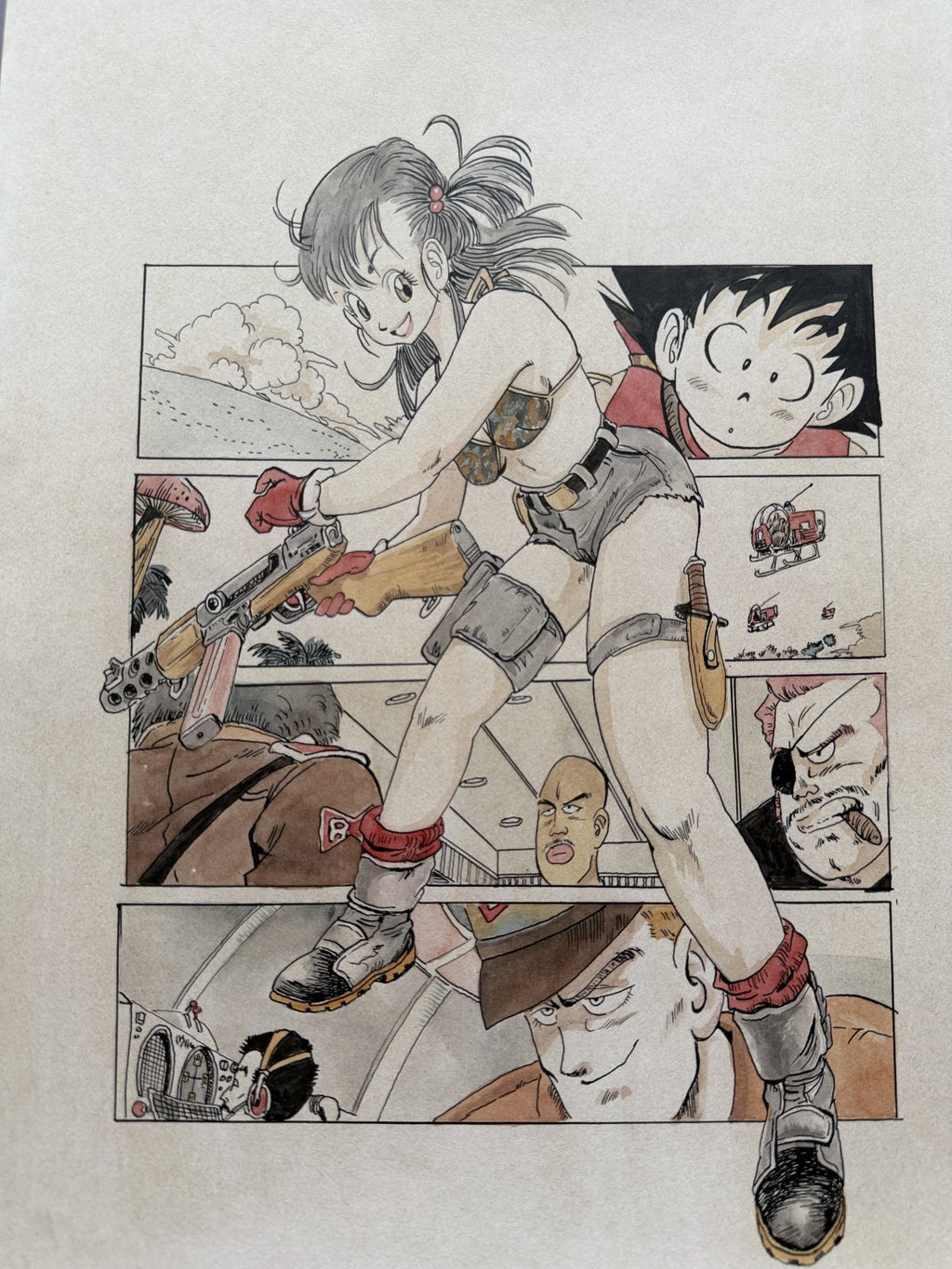 Black backing board and protective packaging of Goku Scene Piccolo Scene