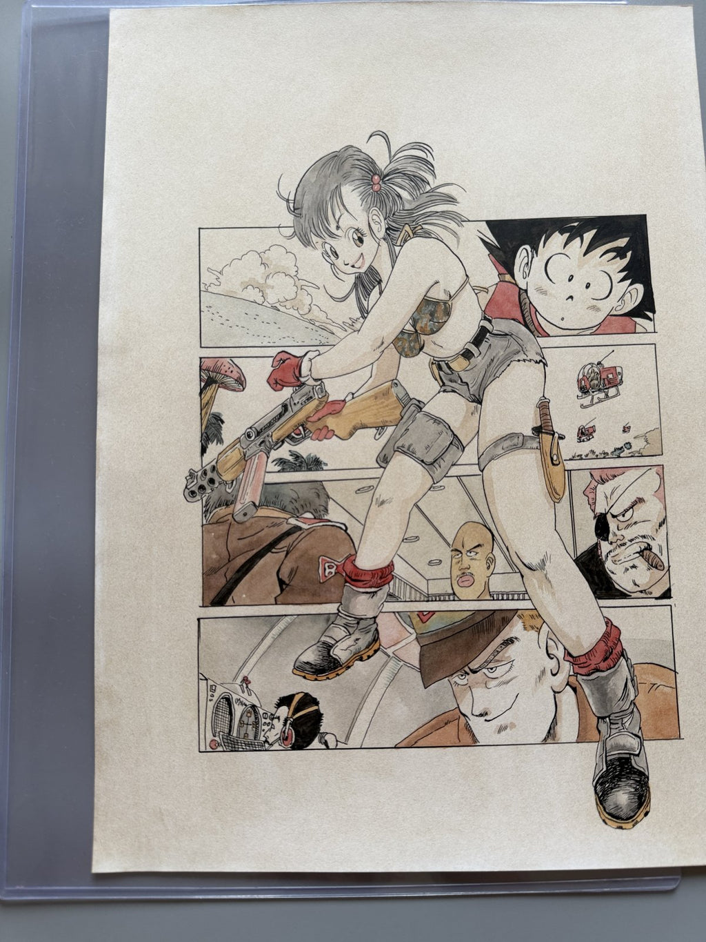 Black backing board and protective packaging of Goku Scene Piccolo Scene