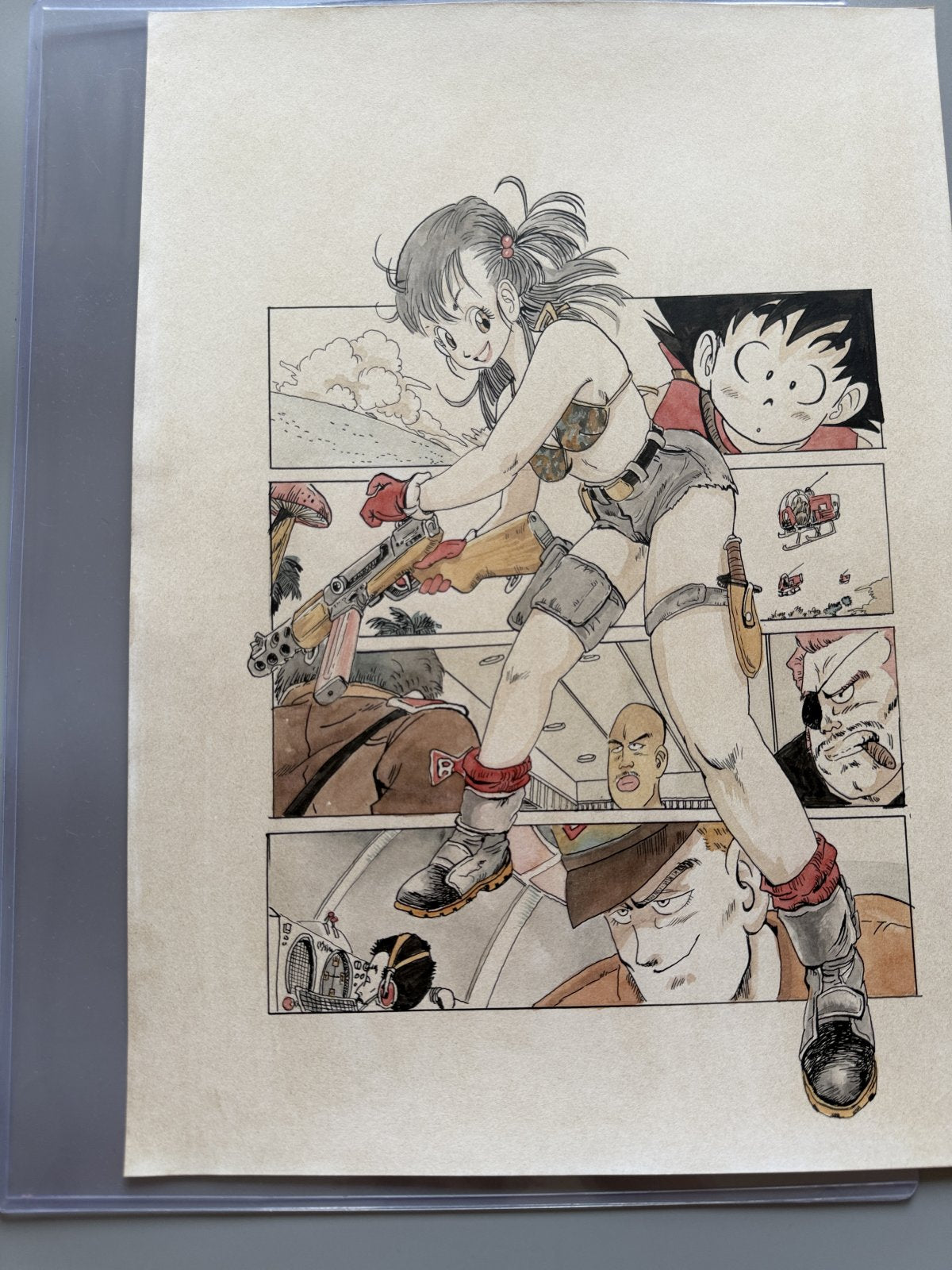 Black backing board and protective packaging of Goku Scene Piccolo Scene