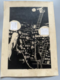 Leiji Matsumoto Galaxy Express 999 Scene | Douga-Style Hand-Drawn Vintage Manga Art
