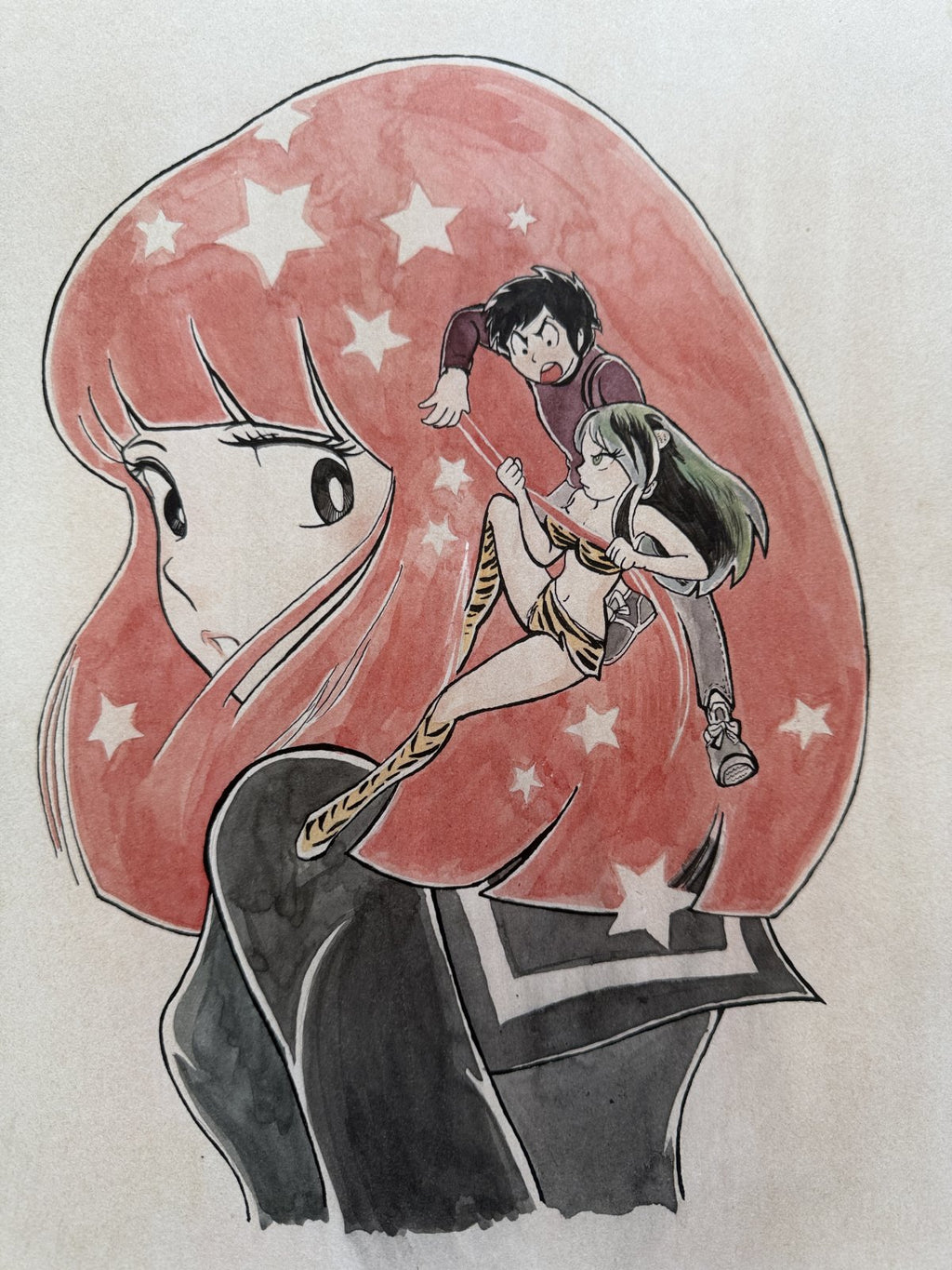 Full scene view of Urusei Yatsura Scene | Vintage Manga Reproduction