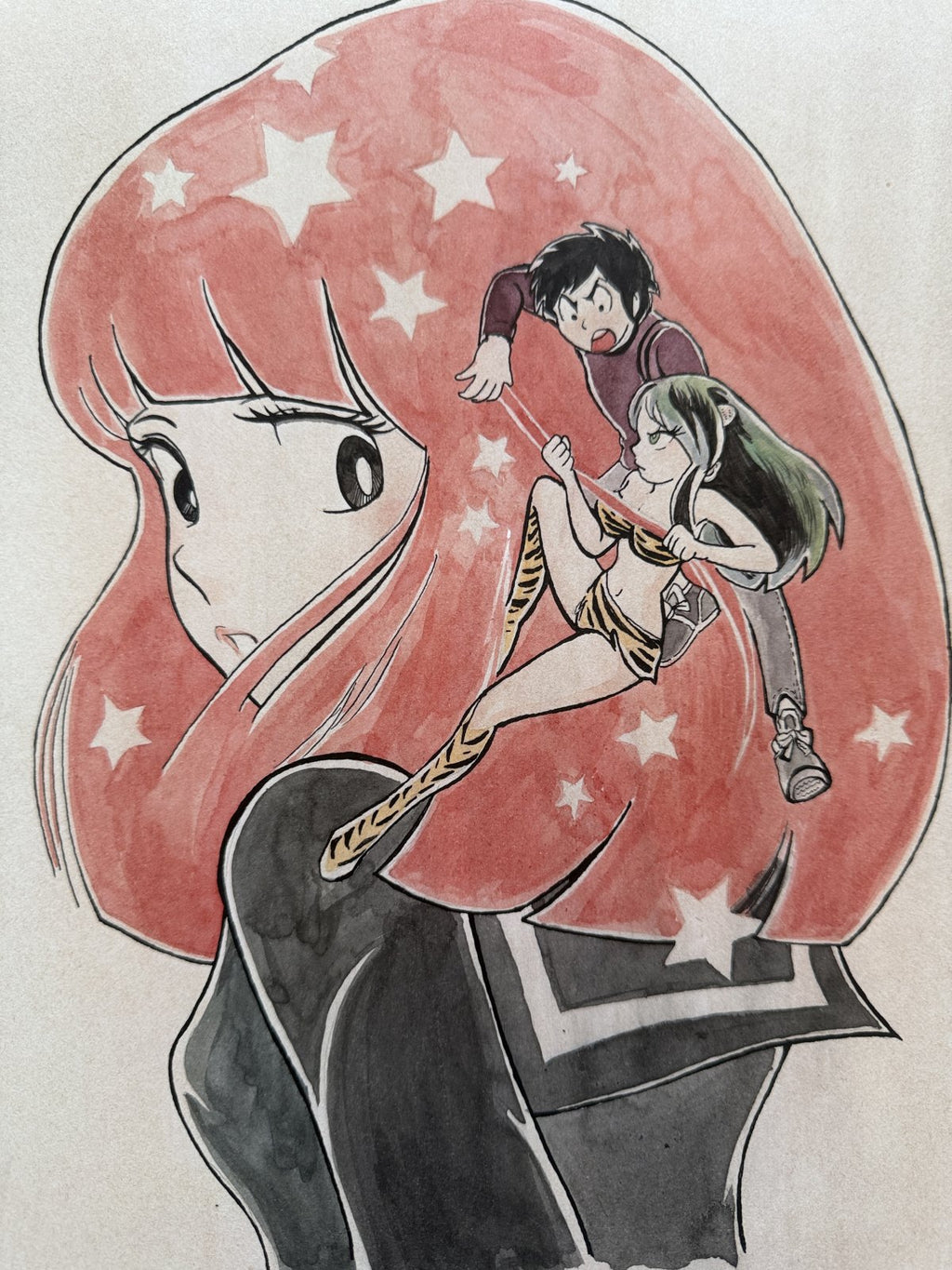 Black backing board and protective packaging of Urusei Yatsura Scene