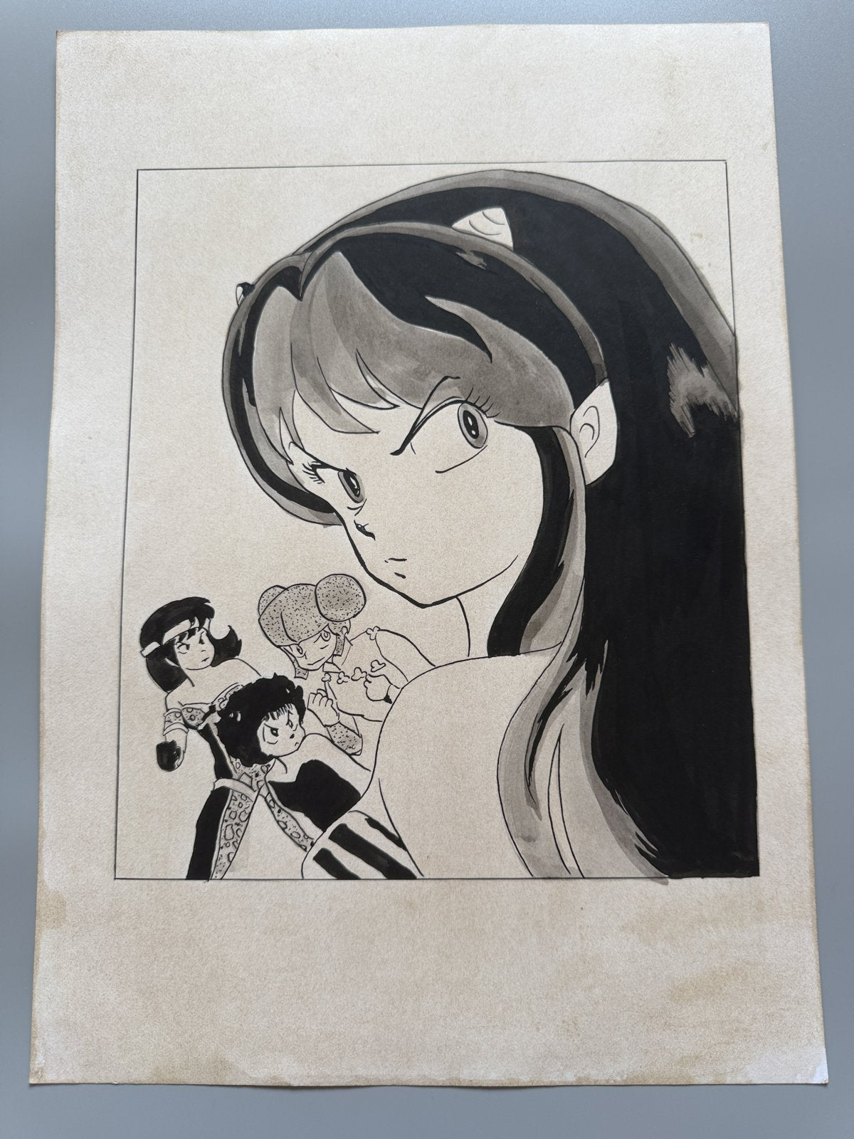 Rumiko Takahashi Urusei Yatsura Scene | Douga-Style Hand-Drawn Vintage Manga Art