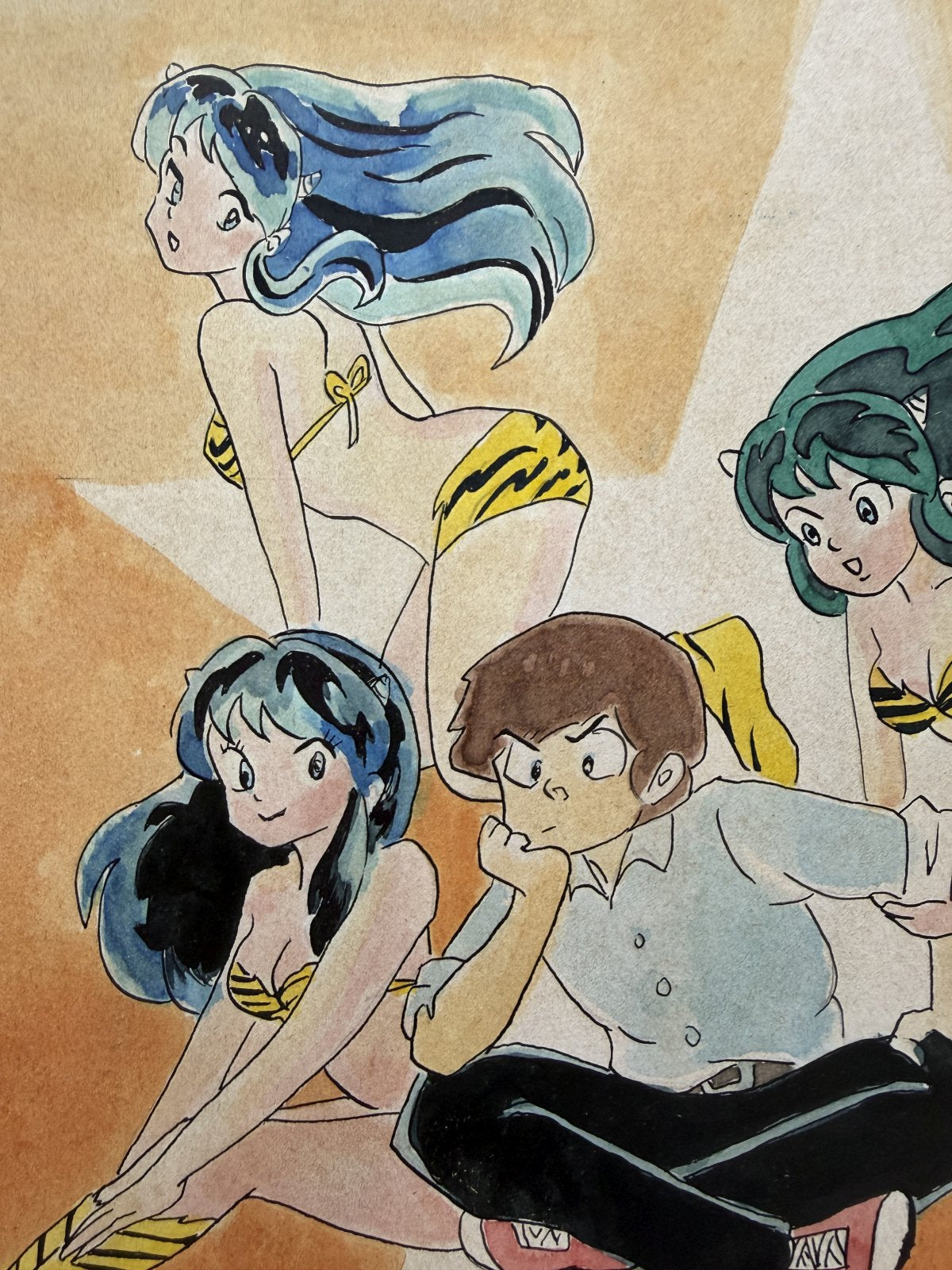 Full scene view of Urusei Yatsura Scene | Vintage Manga Reproduction
