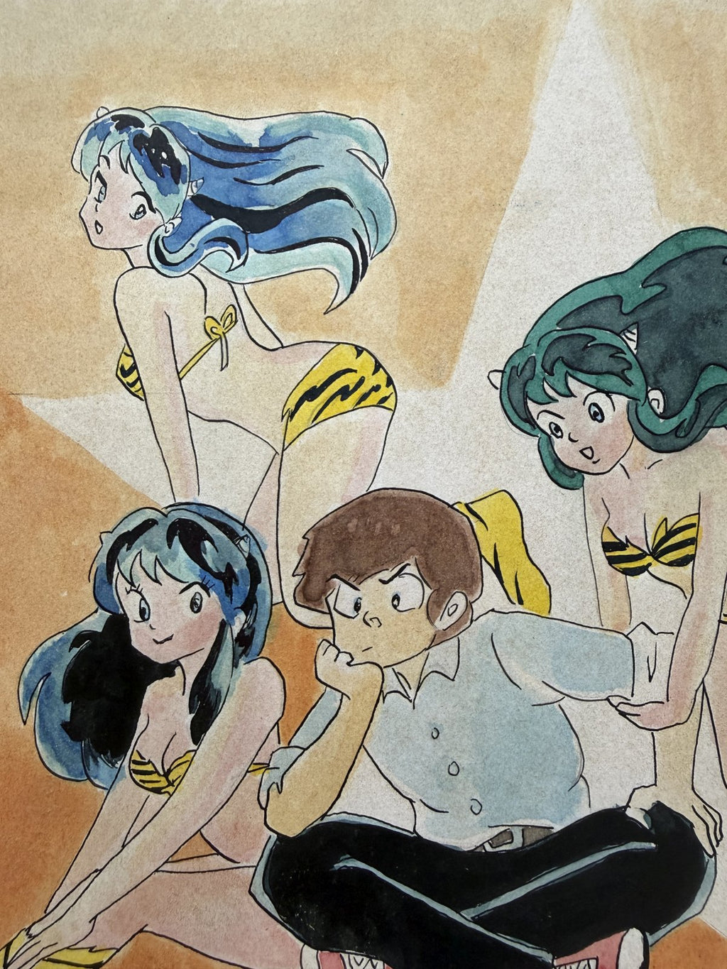 Black backing board and protective packaging of Urusei Yatsura Scene