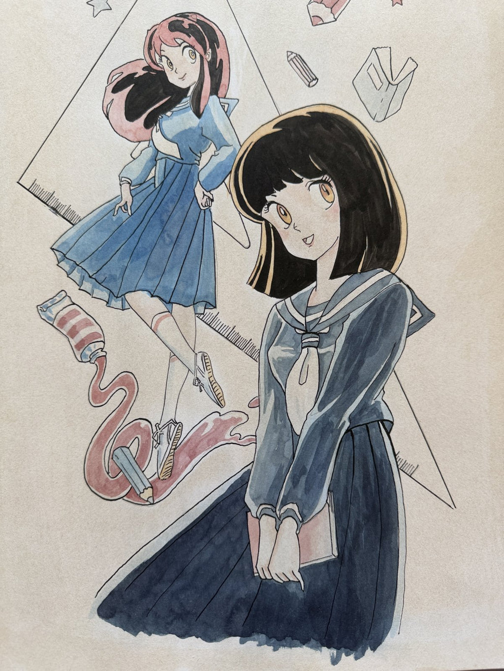 Full scene view of Urusei Yatsura Scene | Vintage Manga Reproduction
