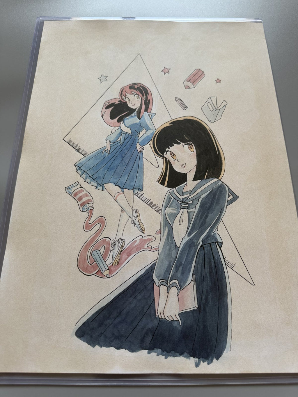 Black backing board and protective packaging of Urusei Yatsura Scene