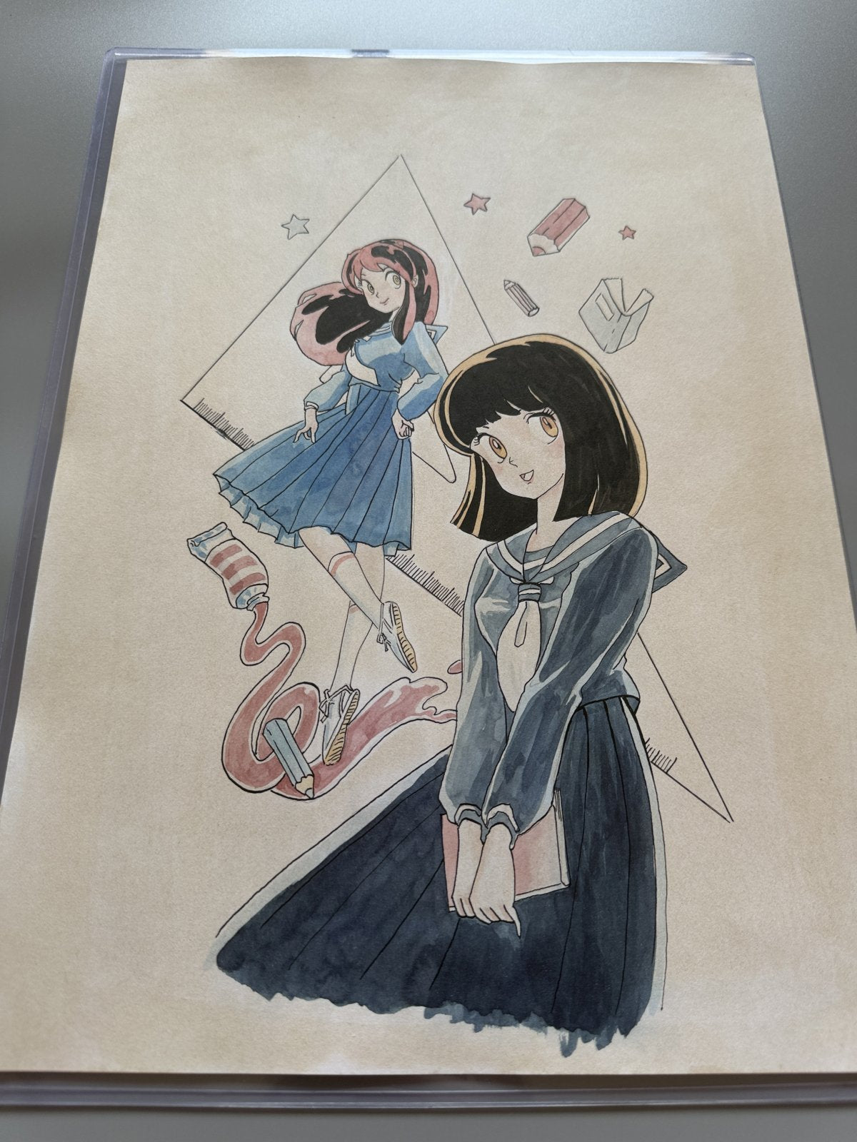 Black backing board and protective packaging of Urusei Yatsura Scene