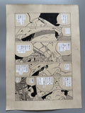 Leiji Matsumoto Galaxy Express 999 Scene | Douga-Style Hand-Drawn Vintage Manga Art