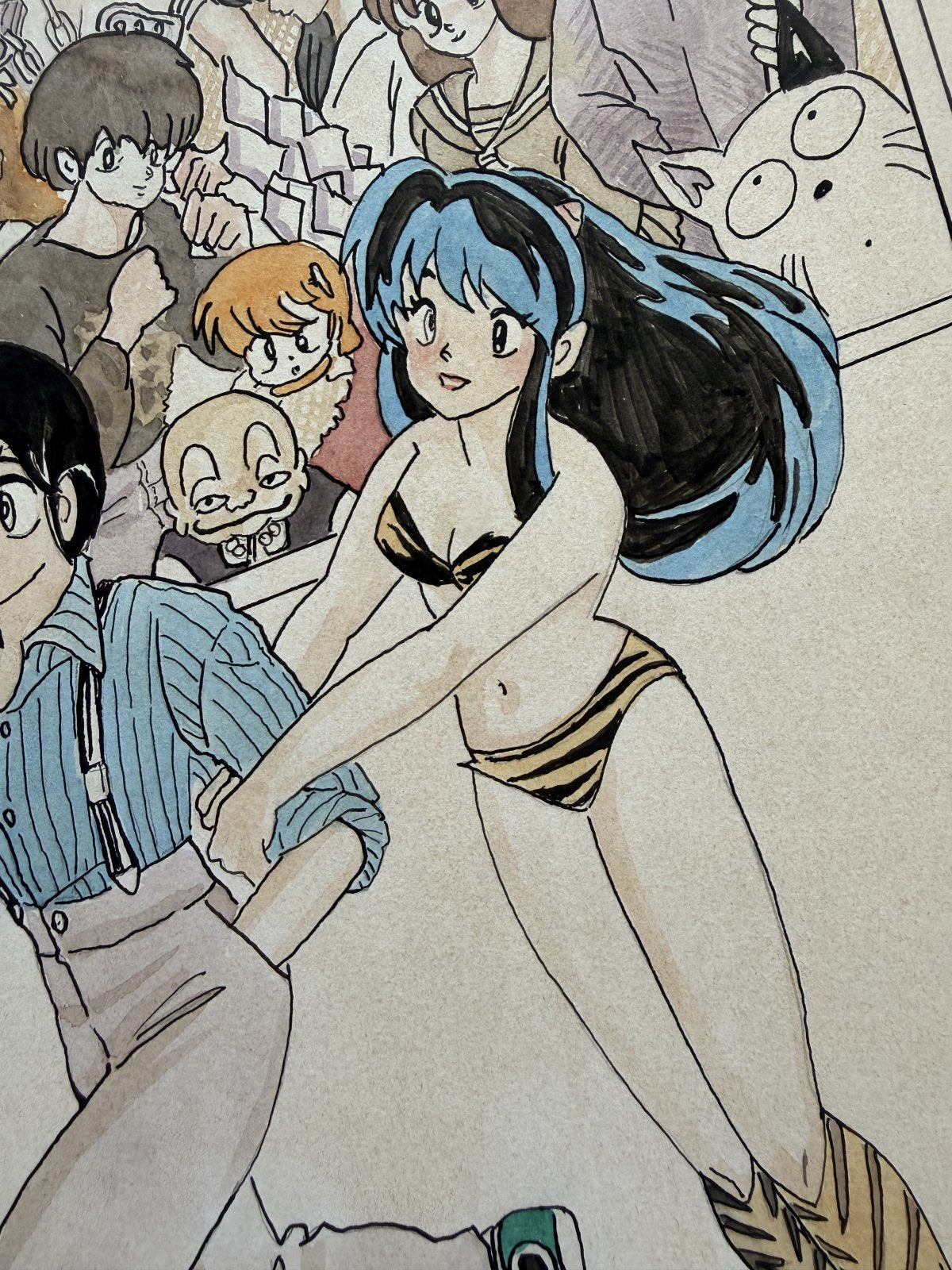 Full scene view of Urusei Yatsura Scene | Vintage Manga Reproduction