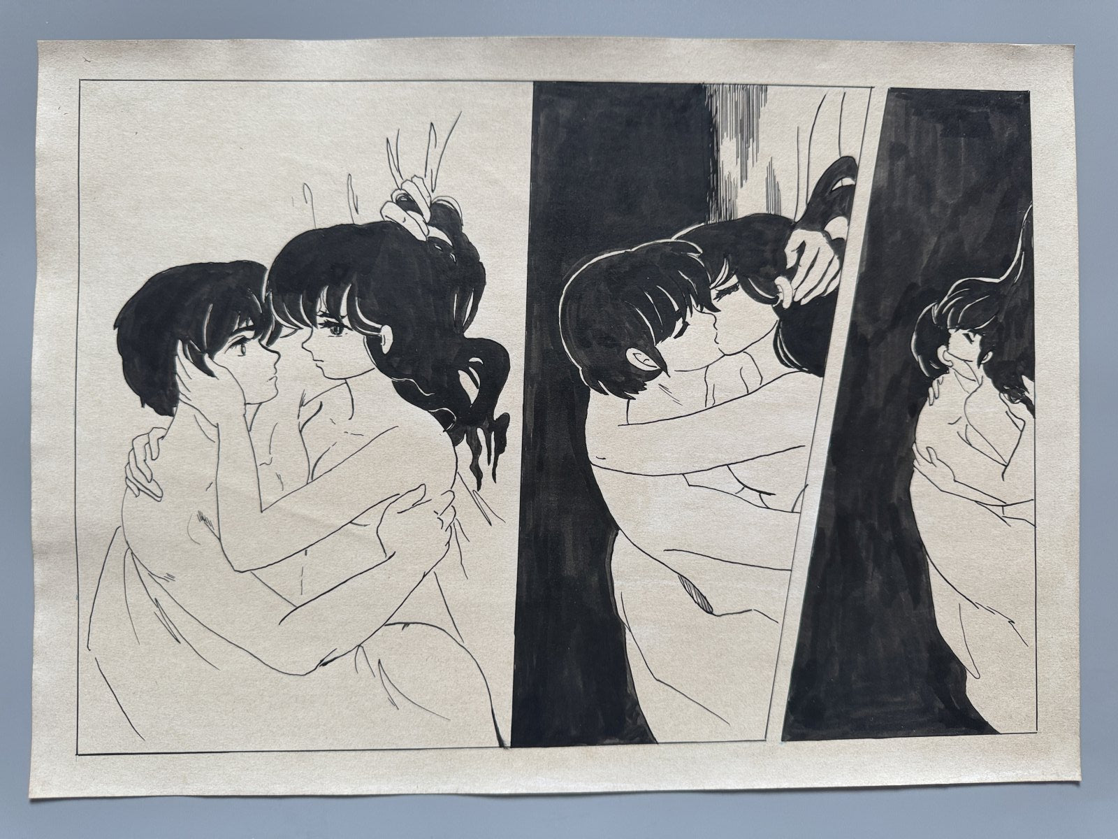 Rumiko Takahashi Maison Ikkoku Scene | Douga-Style Hand-Drawn Vintage Manga Art