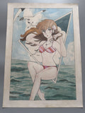 Rumiko Takahashi Kyoko Portrait | Douga-Style Hand-Drawn Vintage Manga Art