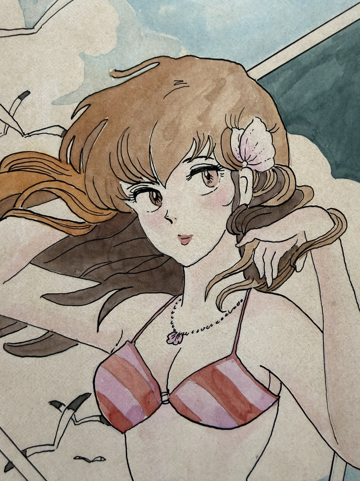 Full scene view of Kyoko Portrait | Vintage Manga Reproduction