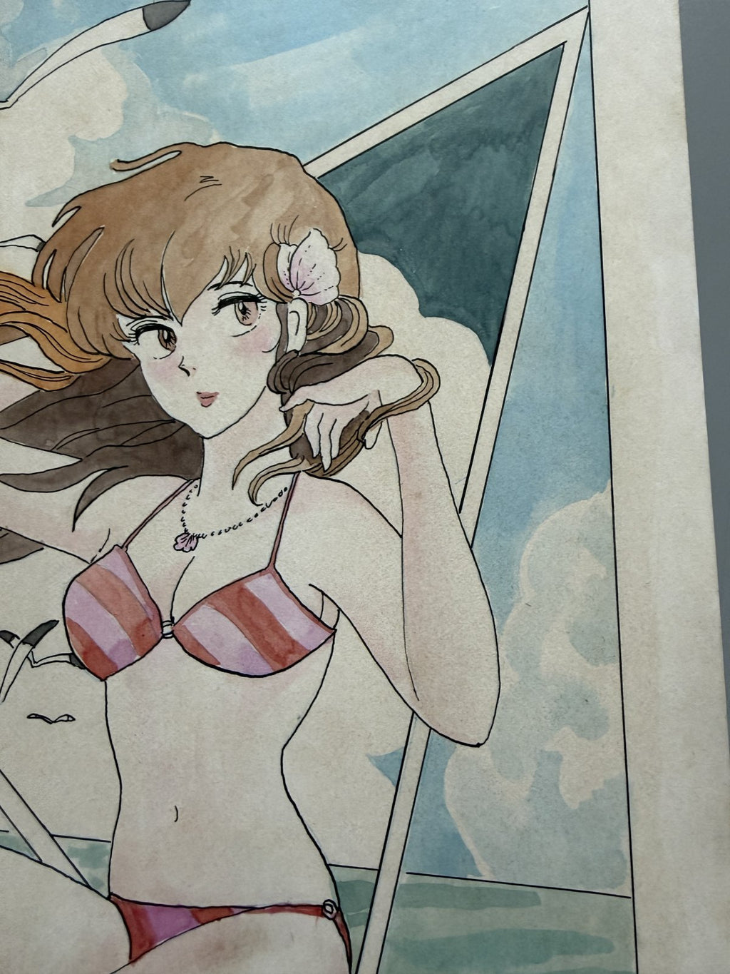Detail view 7 of Kyoko Portrait | Showa Era Manga Art