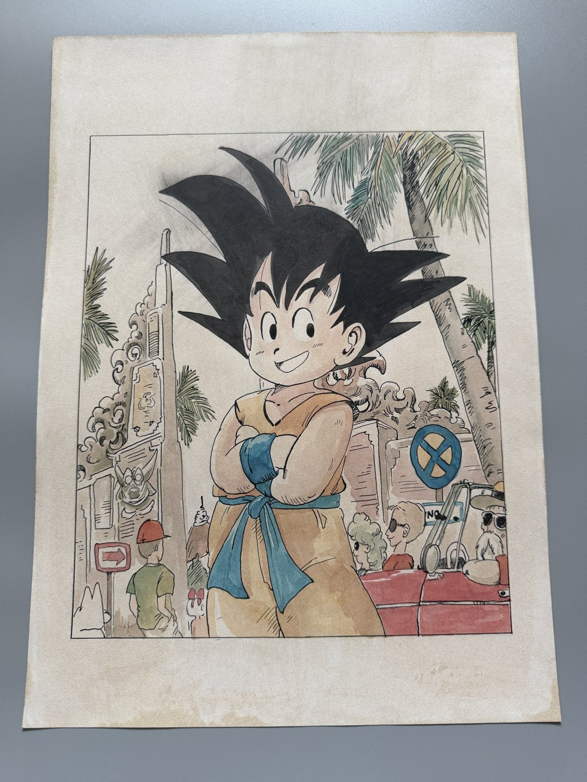 Akira Toriyama Dragon Ball Scene | Douga-Style Hand-Drawn Vintage Manga Art