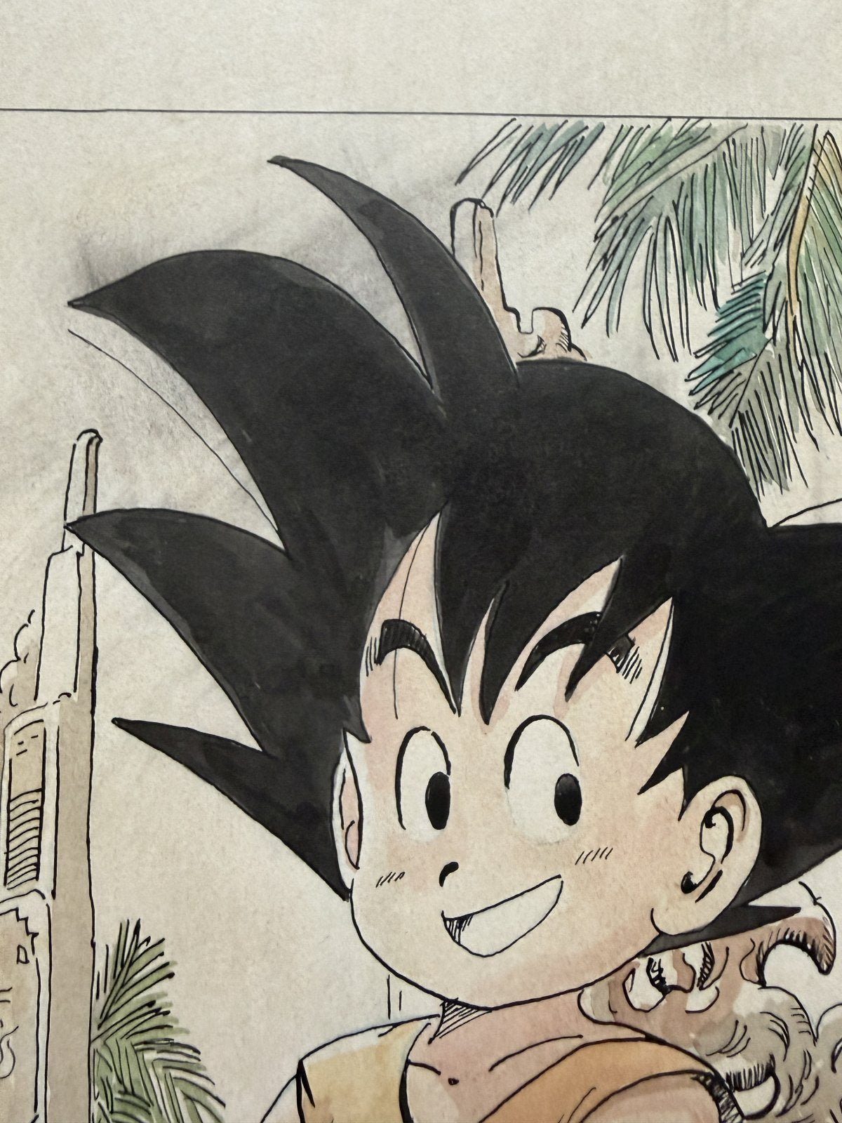 Full scene view of Dragon Ball Scene | Vintage Manga Reproduction
