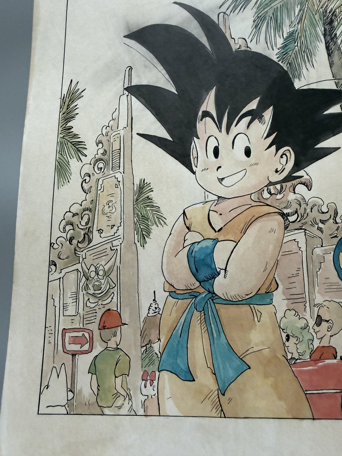Dialogue balloons and text detail from Dragon Ball Scene