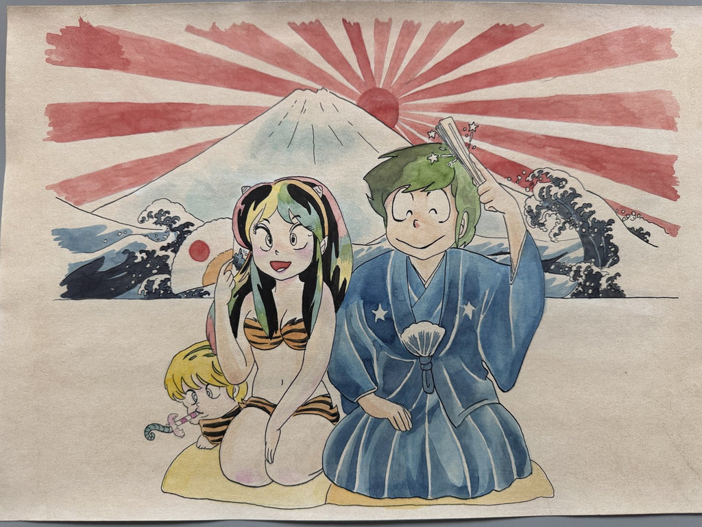Full scene view of Urusei Yatsura Scene | Vintage Manga Reproduction