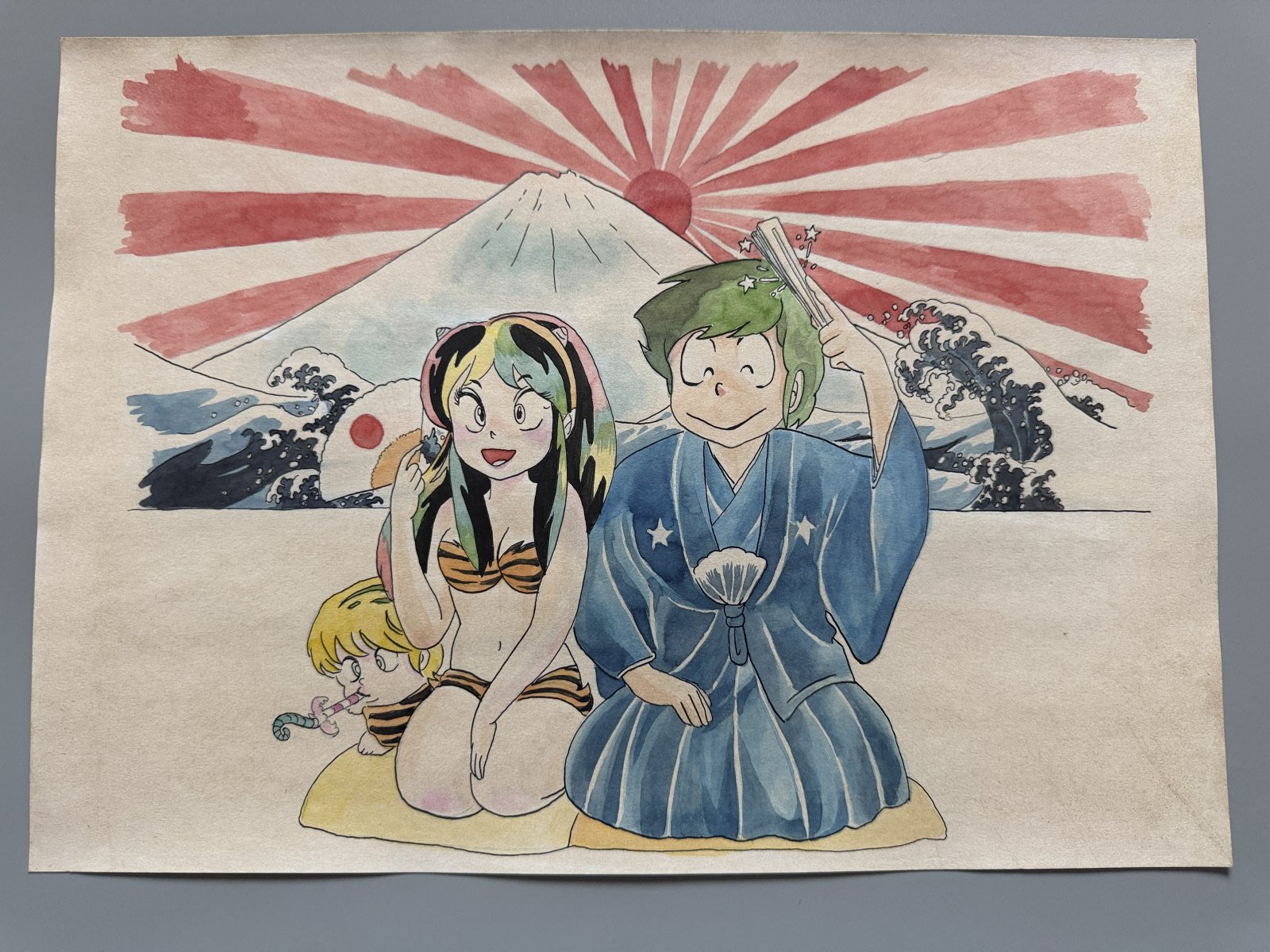 Black backing board and protective packaging of Urusei Yatsura Scene