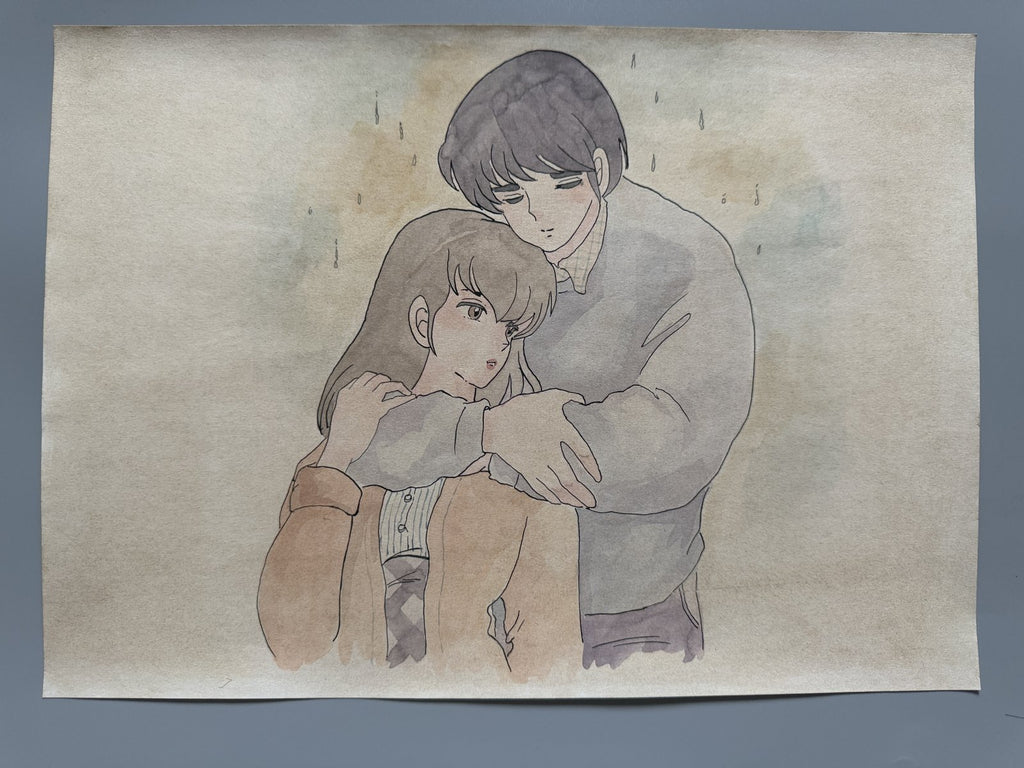 Rumiko Takahashi Maison Ikkoku Scene | Douga-Style Hand-Drawn Vintage Manga Art