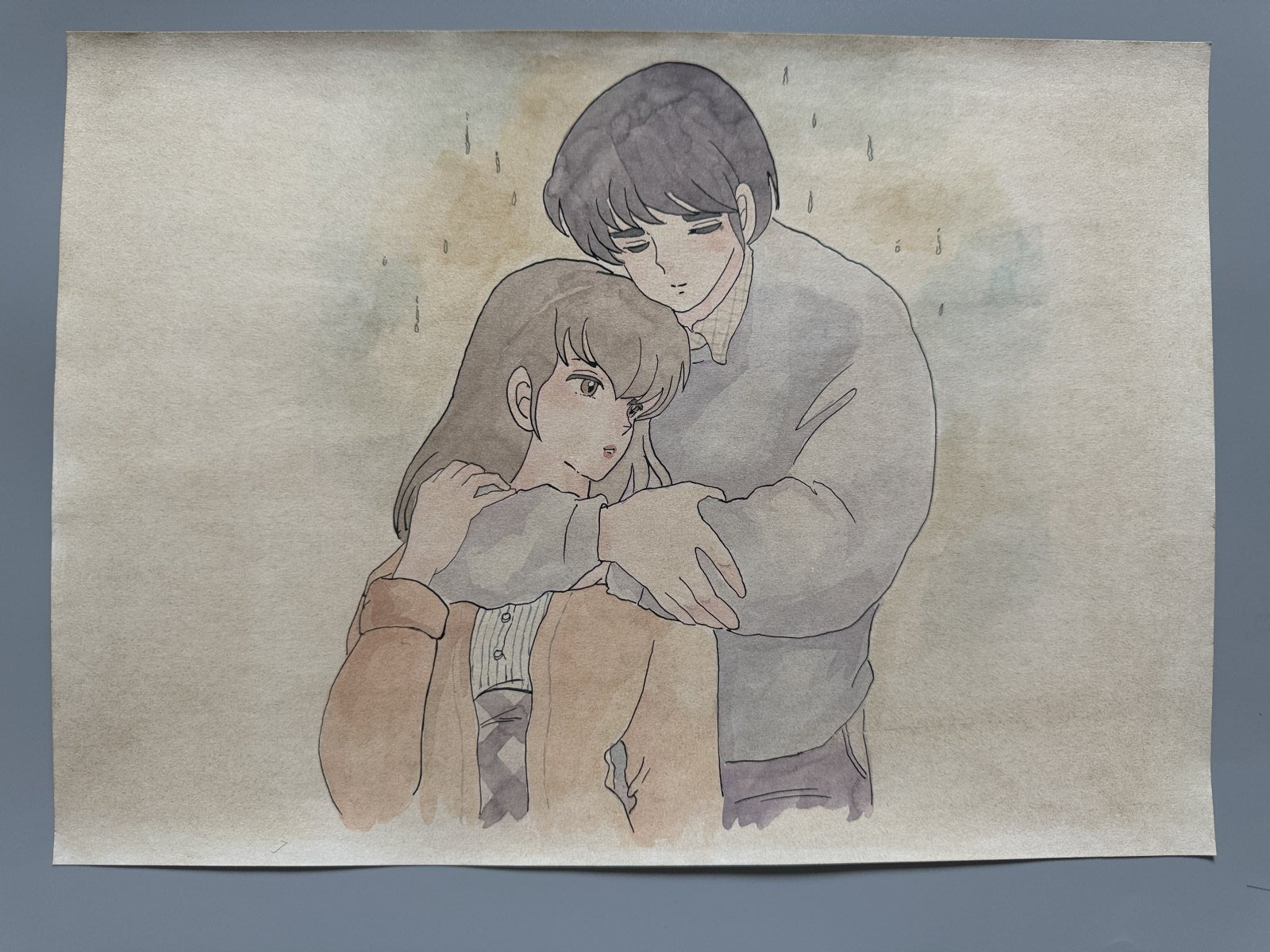Rumiko Takahashi Maison Ikkoku Scene | Douga-Style Hand-Drawn Vintage Manga Art