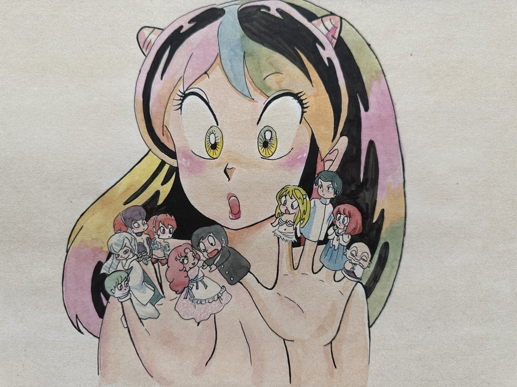Full scene view of Urusei Yatsura Scene | Vintage Manga Reproduction