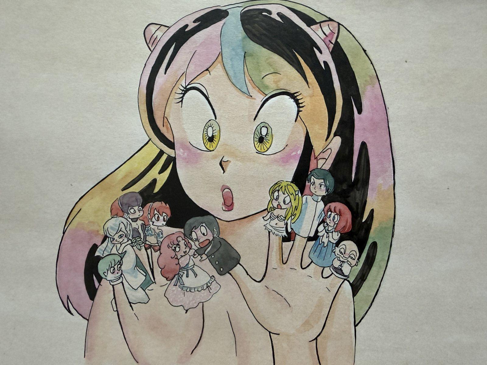 Black backing board and protective packaging of Urusei Yatsura Scene