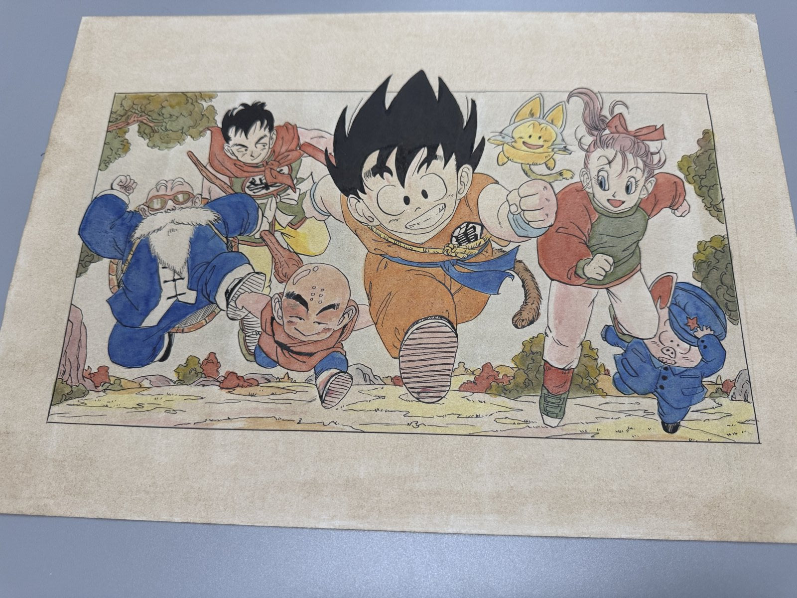 Full scene view of Dragon Ball Scene | Vintage Manga Reproduction