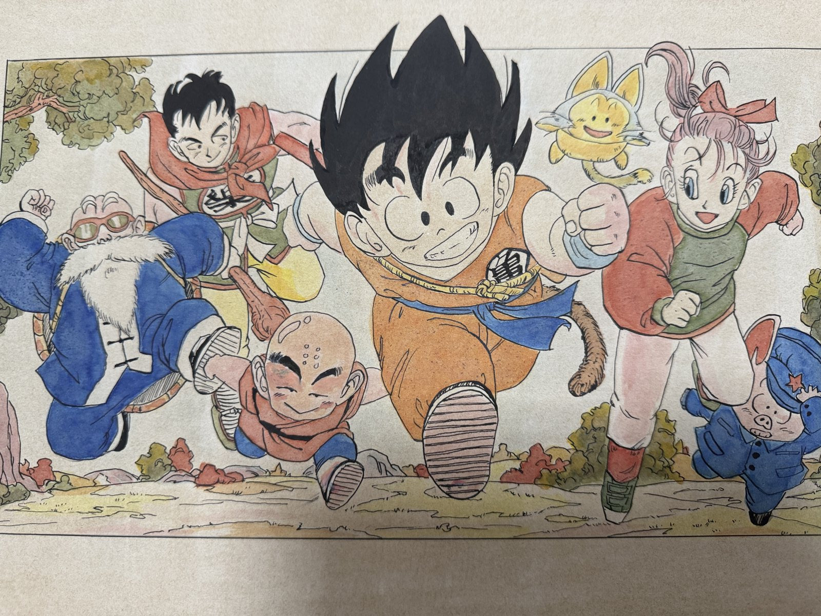 Dialogue balloons and text detail from Dragon Ball Scene