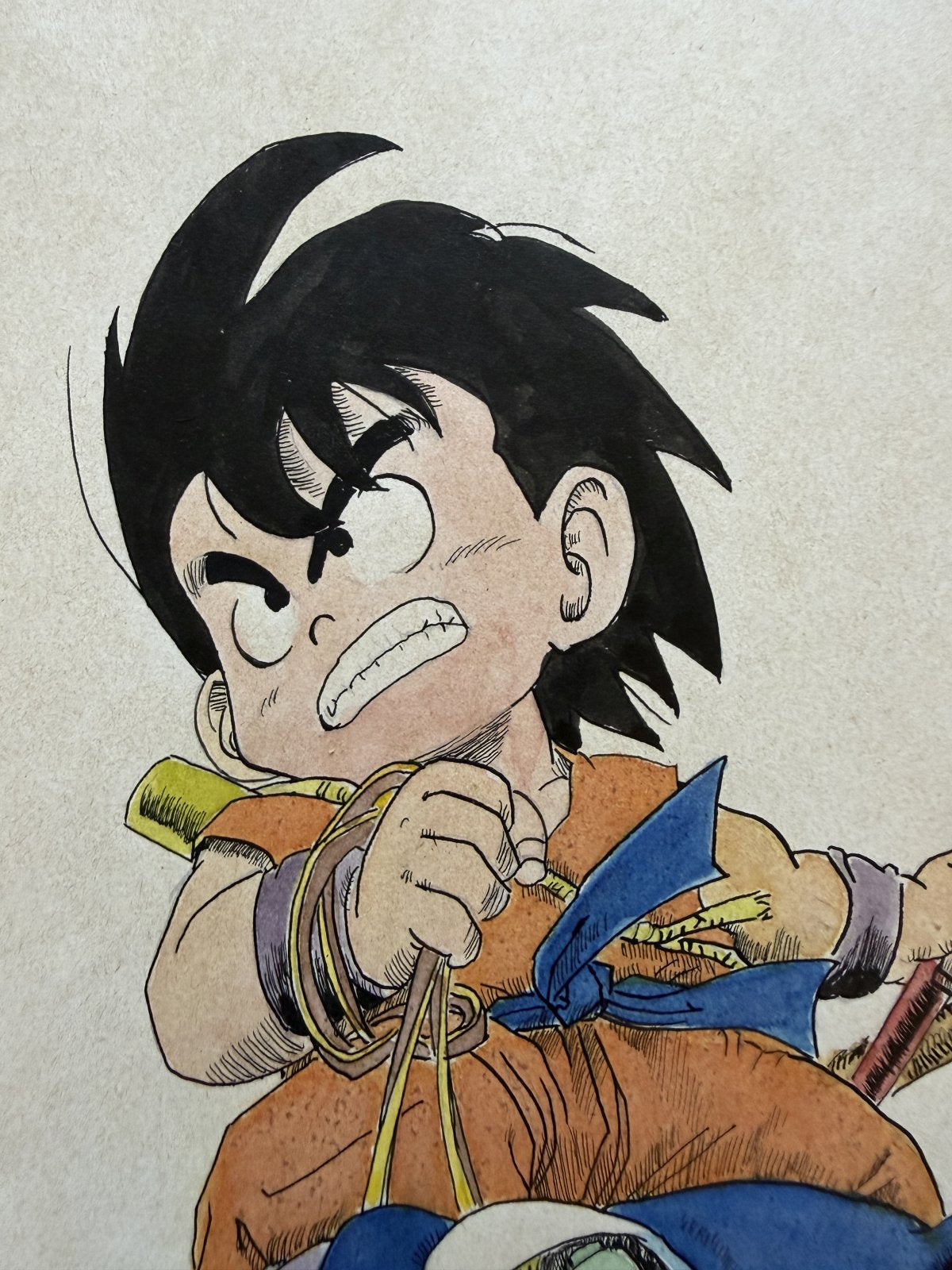 Dialogue balloons and text detail from Dragon Ball Scene