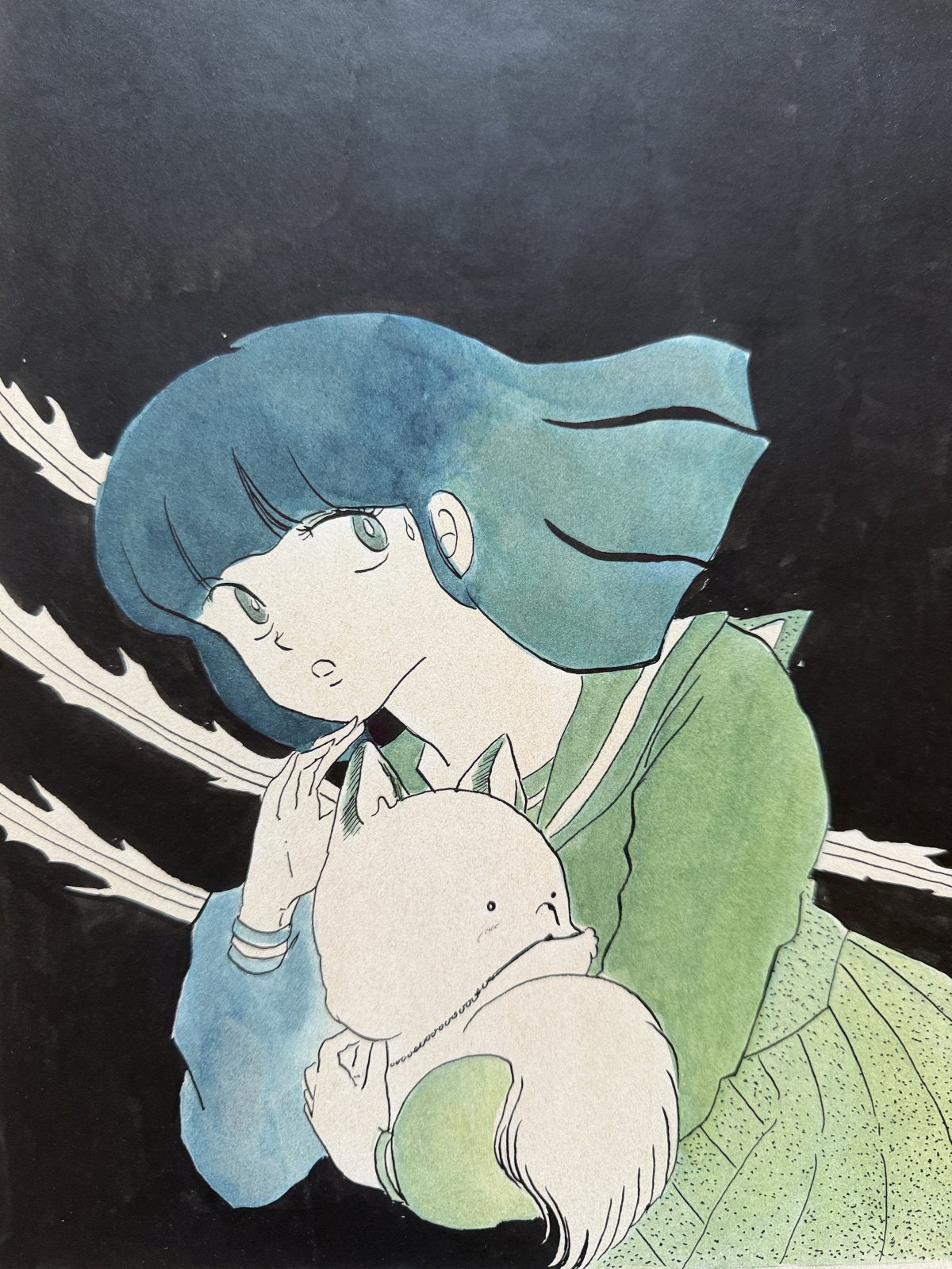 Full scene view of Kyoko Portrait | Vintage Manga Reproduction