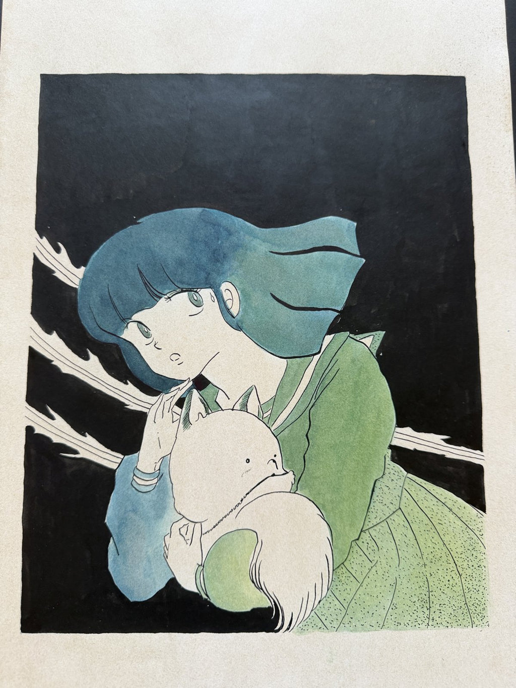 Detail view 6 of Kyoko Portrait | Showa Era Manga Art