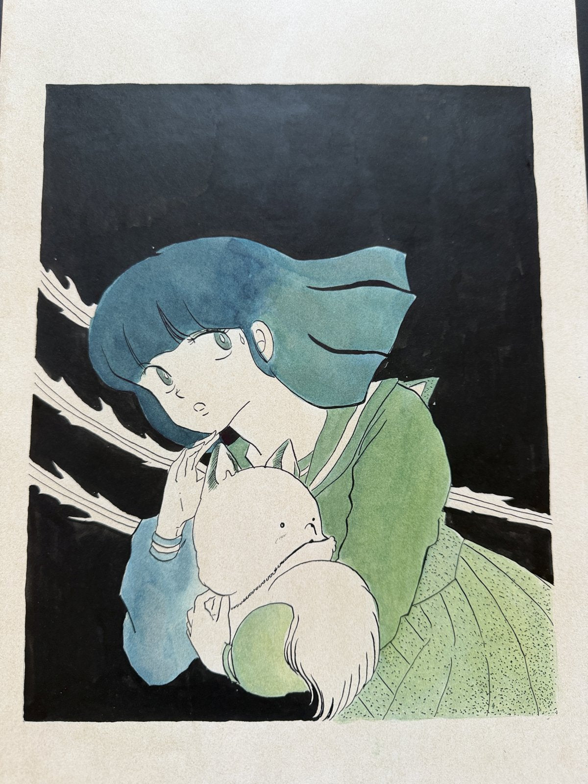 Detail view 6 of Kyoko Portrait | Showa Era Manga Art