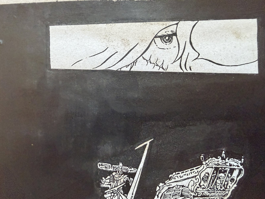 Dialogue balloons and text detail from Galaxy Express 999 Scene