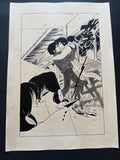 Rumiko Takahashi Maison Ikkoku Scene | Douga-Style Hand-Drawn Vintage Manga Art