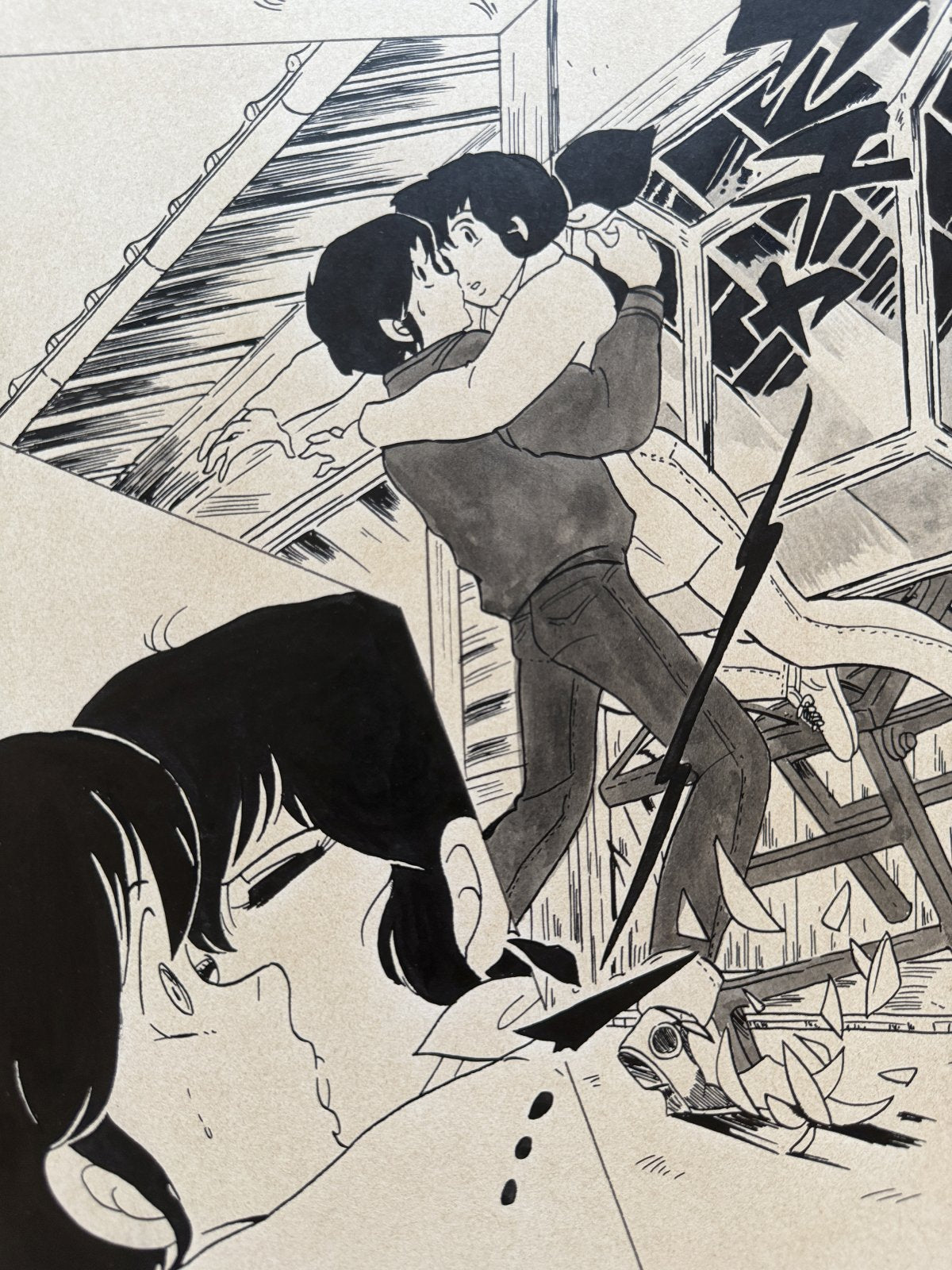 Full scene view of Maison Ikkoku Scene | Vintage Manga Reproduction