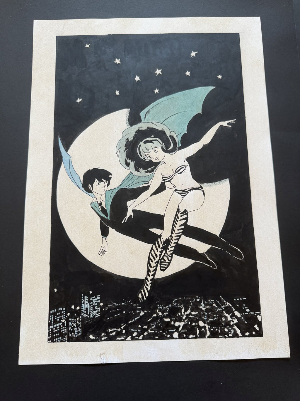 Black backing board and protective packaging of Urusei Yatsura Scene