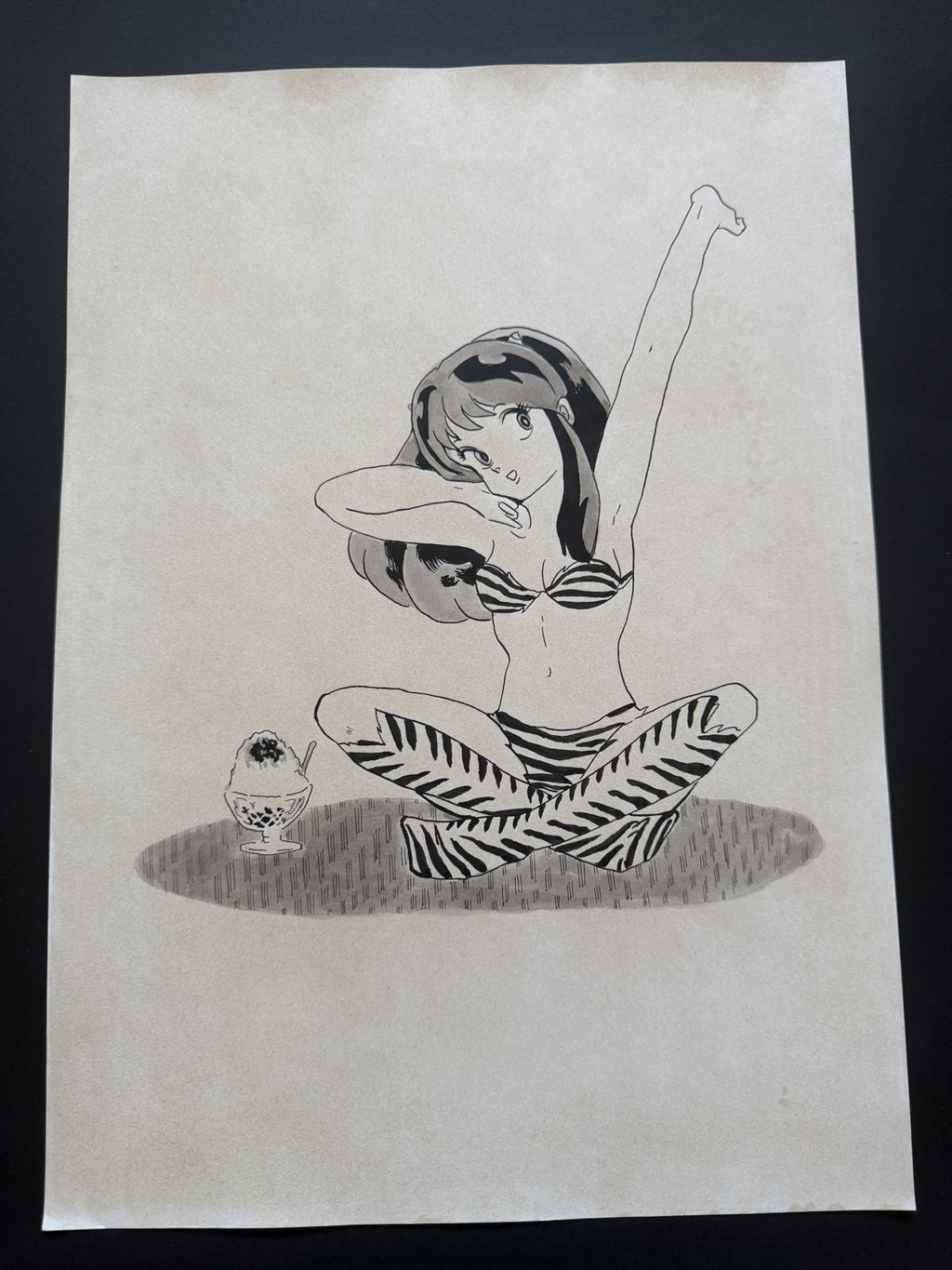 Rumiko Takahashi Urusei Yatsura Scene | Douga-Style Hand-Drawn Vintage Manga Art