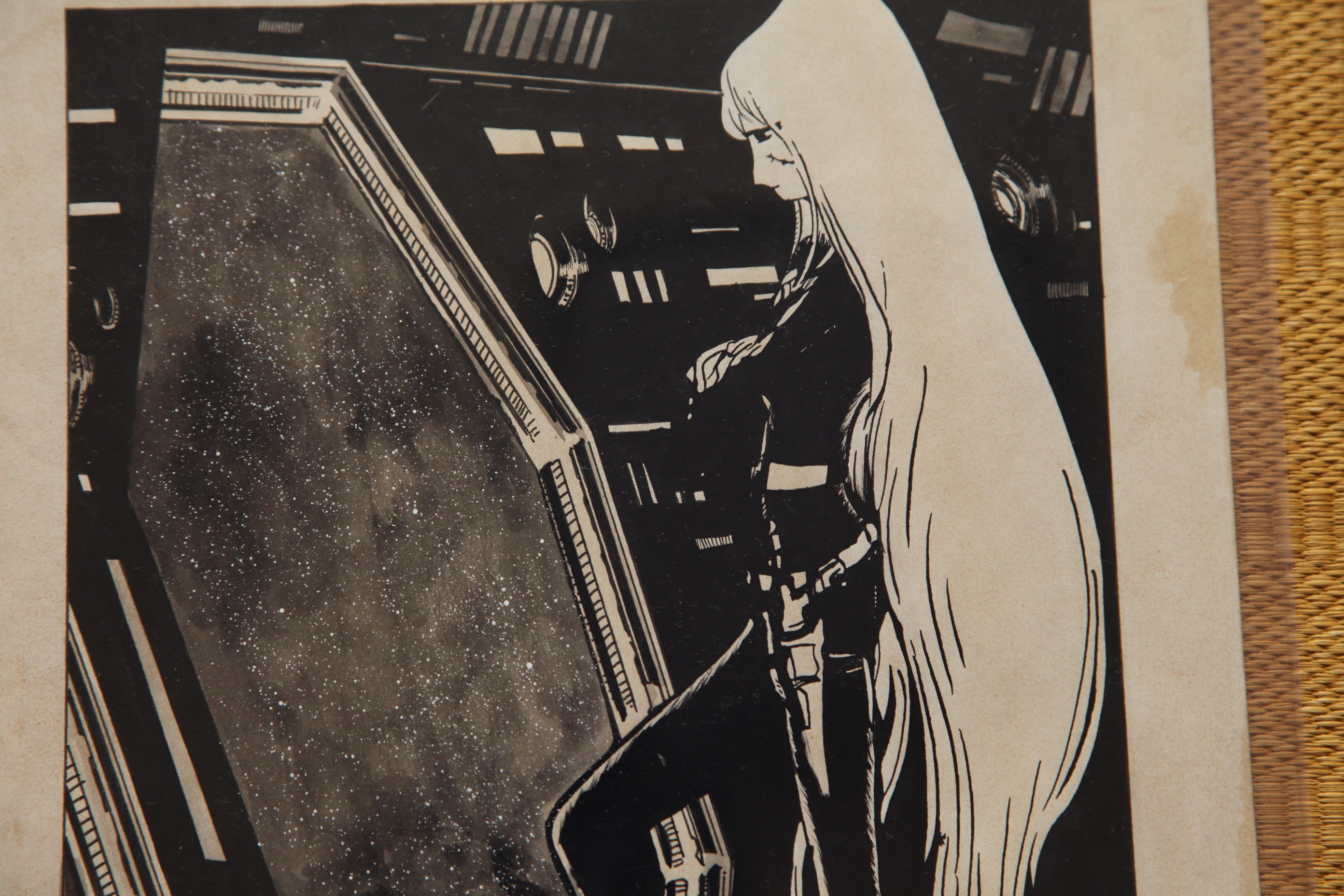 Dialogue balloons and text detail from Maetel Portrait