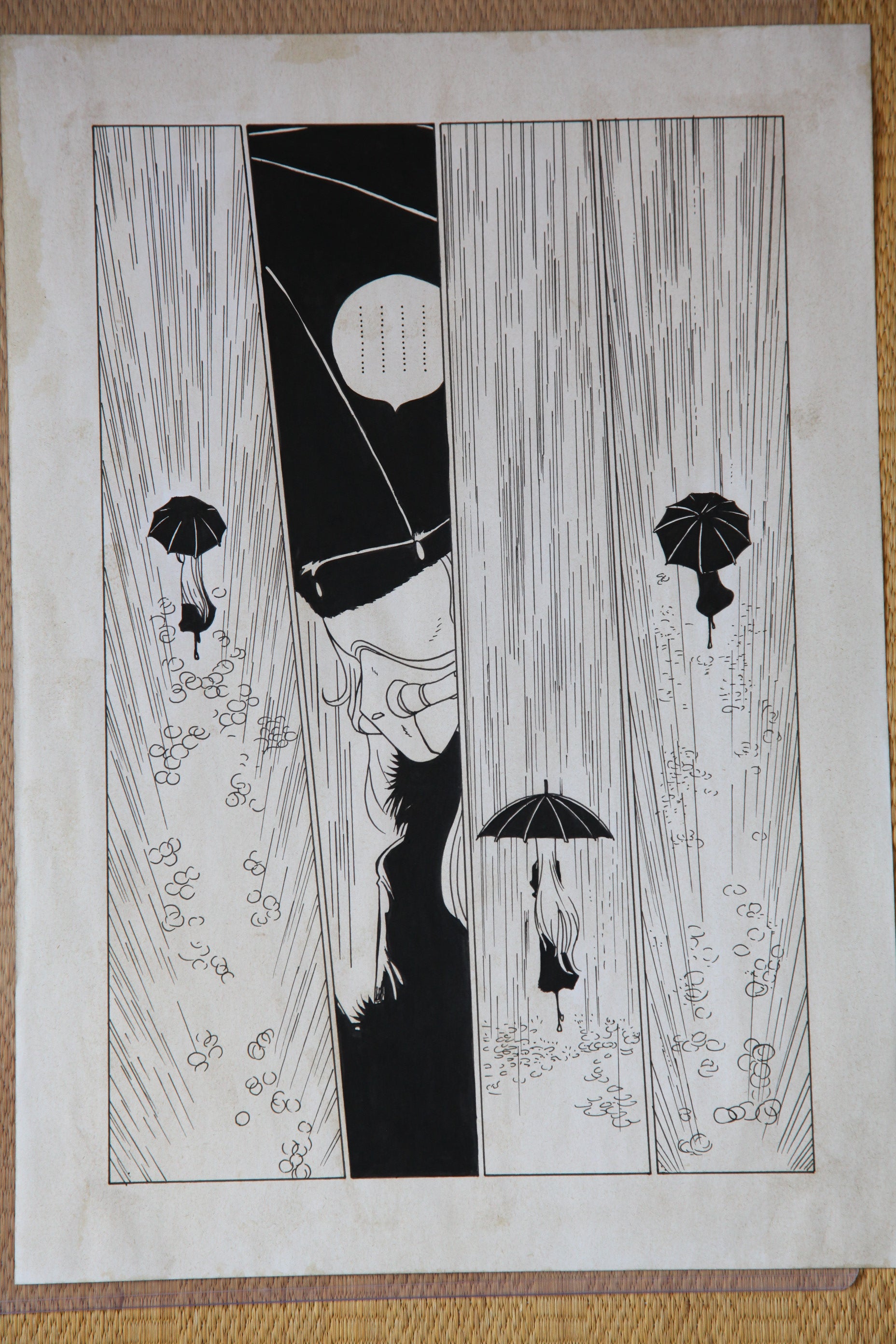 Character detail from Maetel Portrait | Hand-Drawn on Aged Paper