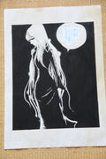 Leiji Matsumoto Maetel Portrait | Douga-Style Hand-Drawn Vintage Manga Art