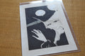 Hand drawn Galaxy Express 999 Maetel portrait vintage manga art in protective sleeve