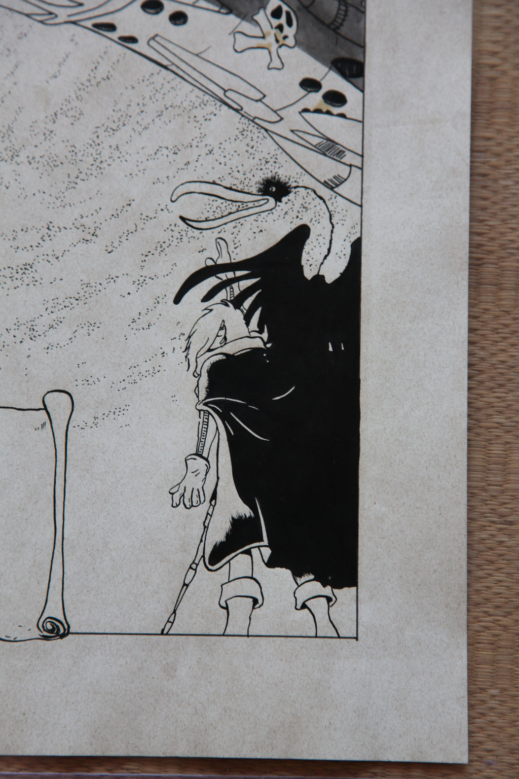 Detail view 9 of Captain Harlock Portrait | Showa Era Manga Art