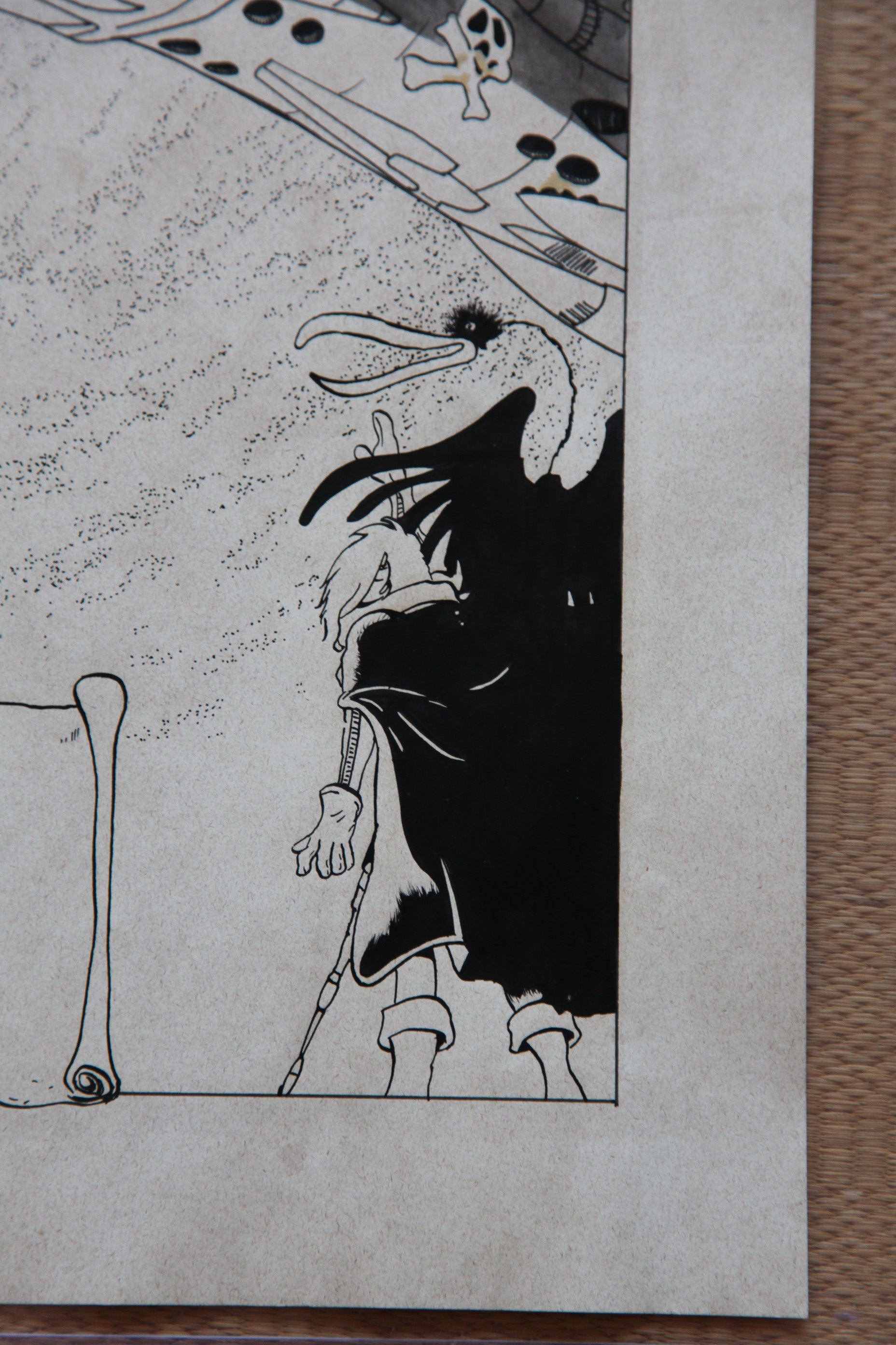 Detail view 9 of Captain Harlock Portrait | Showa Era Manga Art
