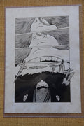 Leiji Matsumoto Galaxy Express 999 Scene | Douga-Style Hand-Drawn Vintage Manga Art
