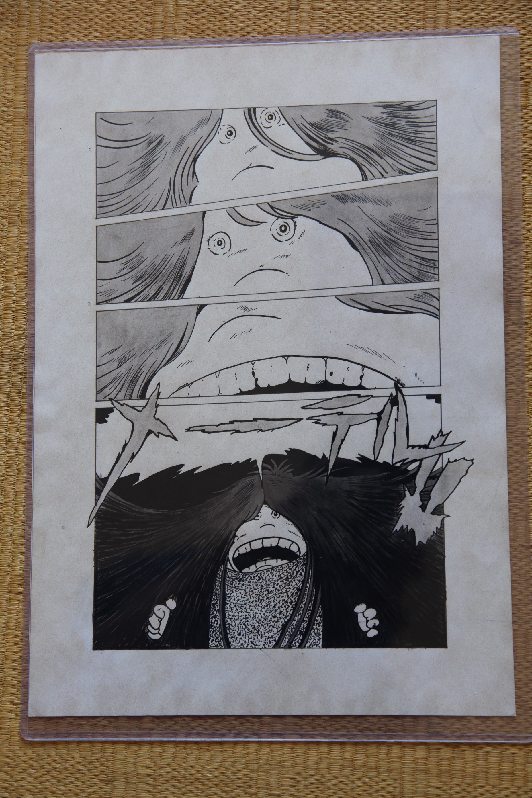 Leiji Matsumoto Galaxy Express 999 Scene | Douga-Style Hand-Drawn Vintage Manga Art